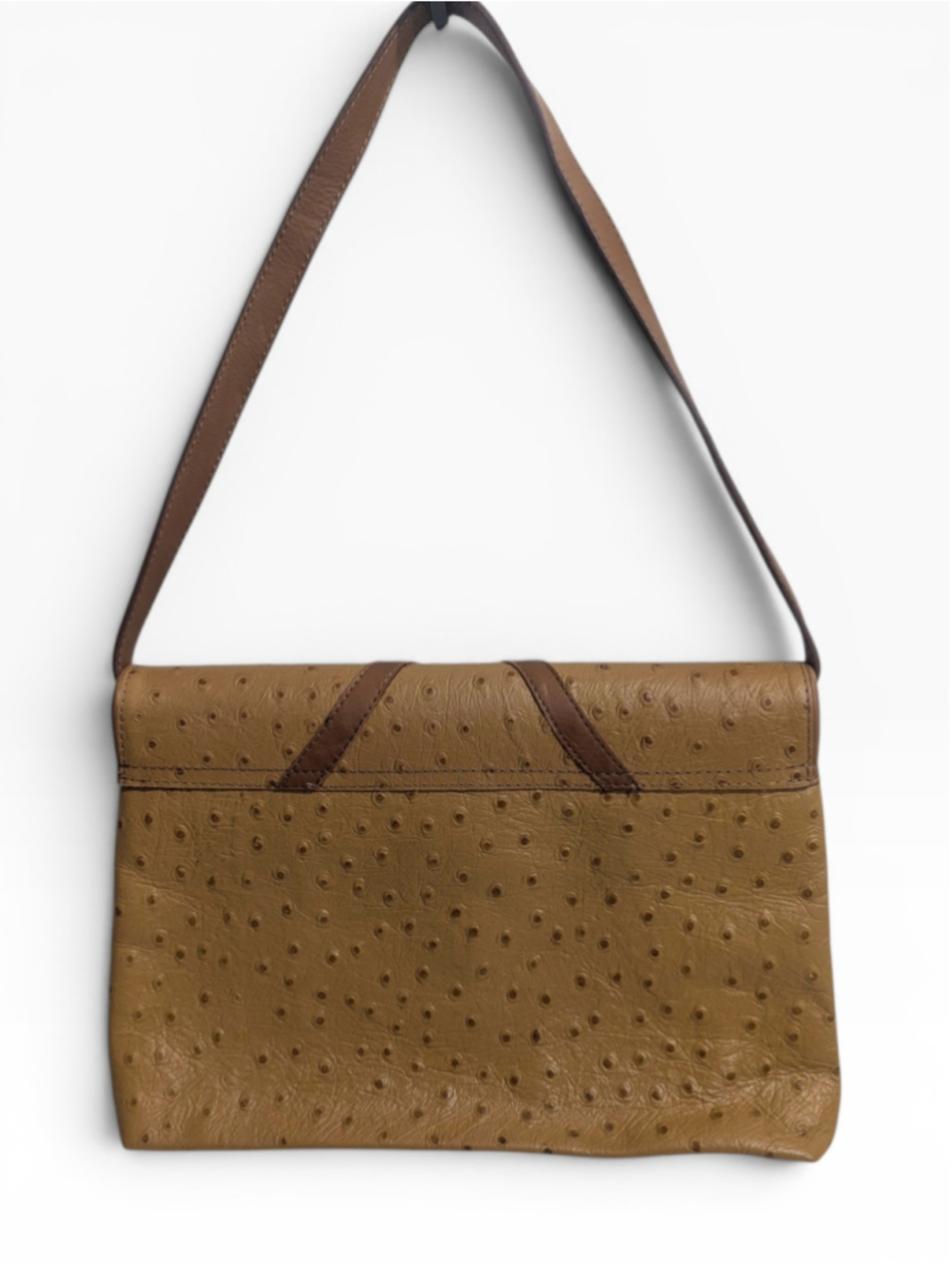 Another Line & Co Brown Ostrich Leather Shoulder Bag - Picture 3 of 14